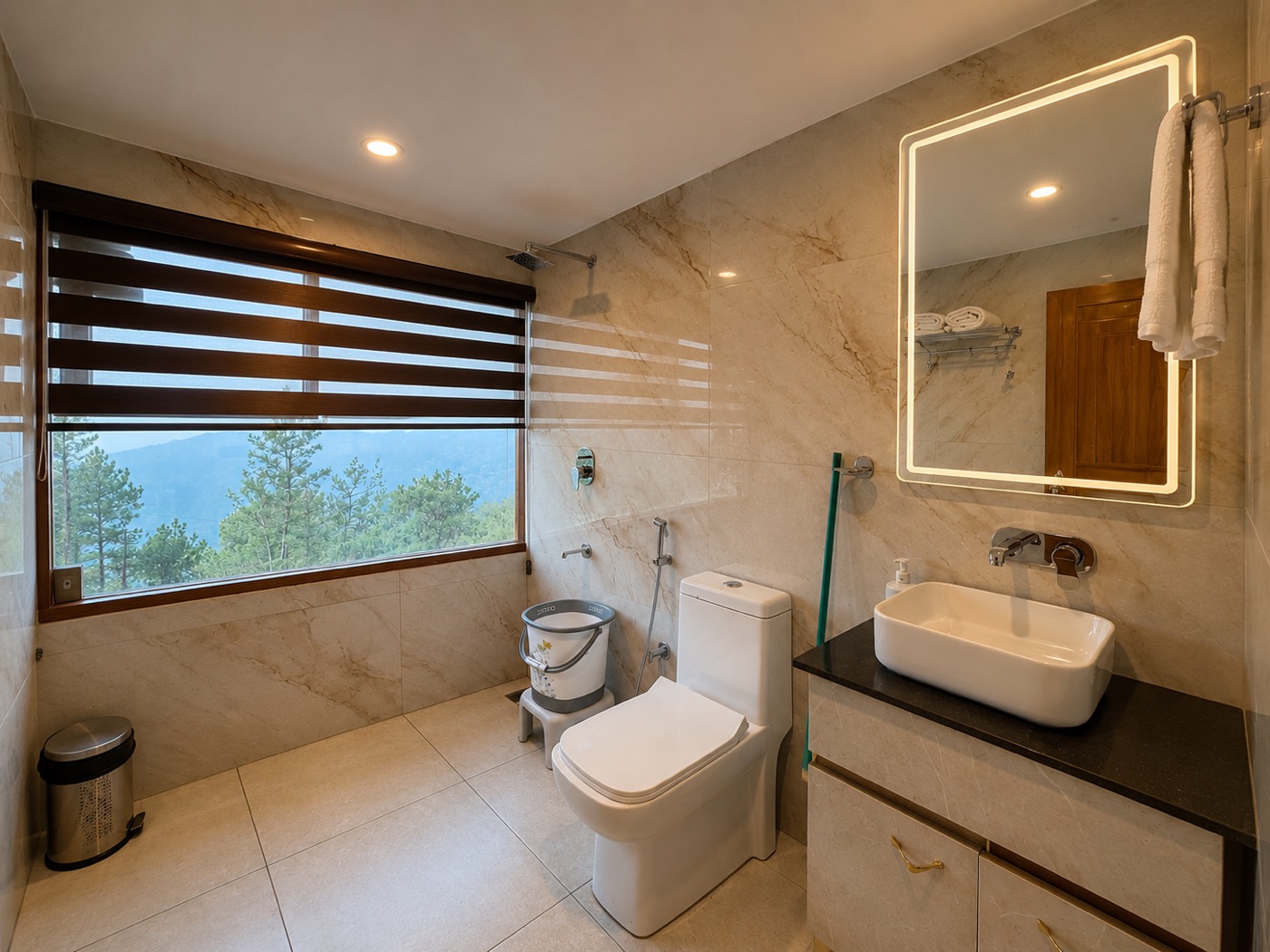 Premium suite large bathroom with LED mirror