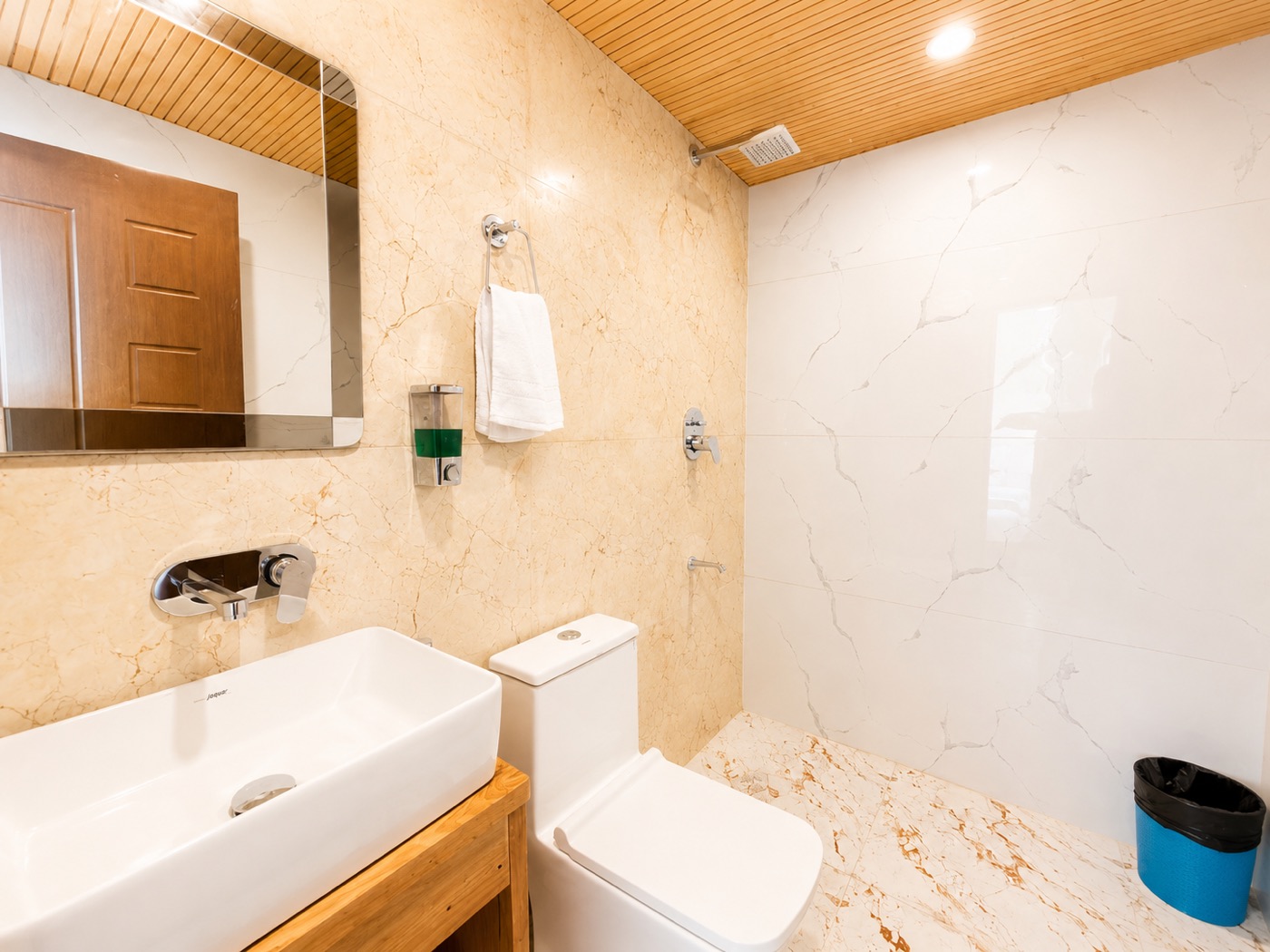 Himalayan Heights clean marble bathroom